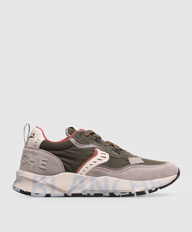 Combined sneakers CLUB01, khaki