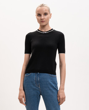 Valentino Black wool top 9B3KC74YAC1