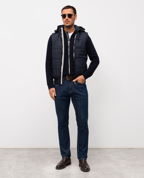 Doriani Cashmere Blue quilted vest A427CAP323