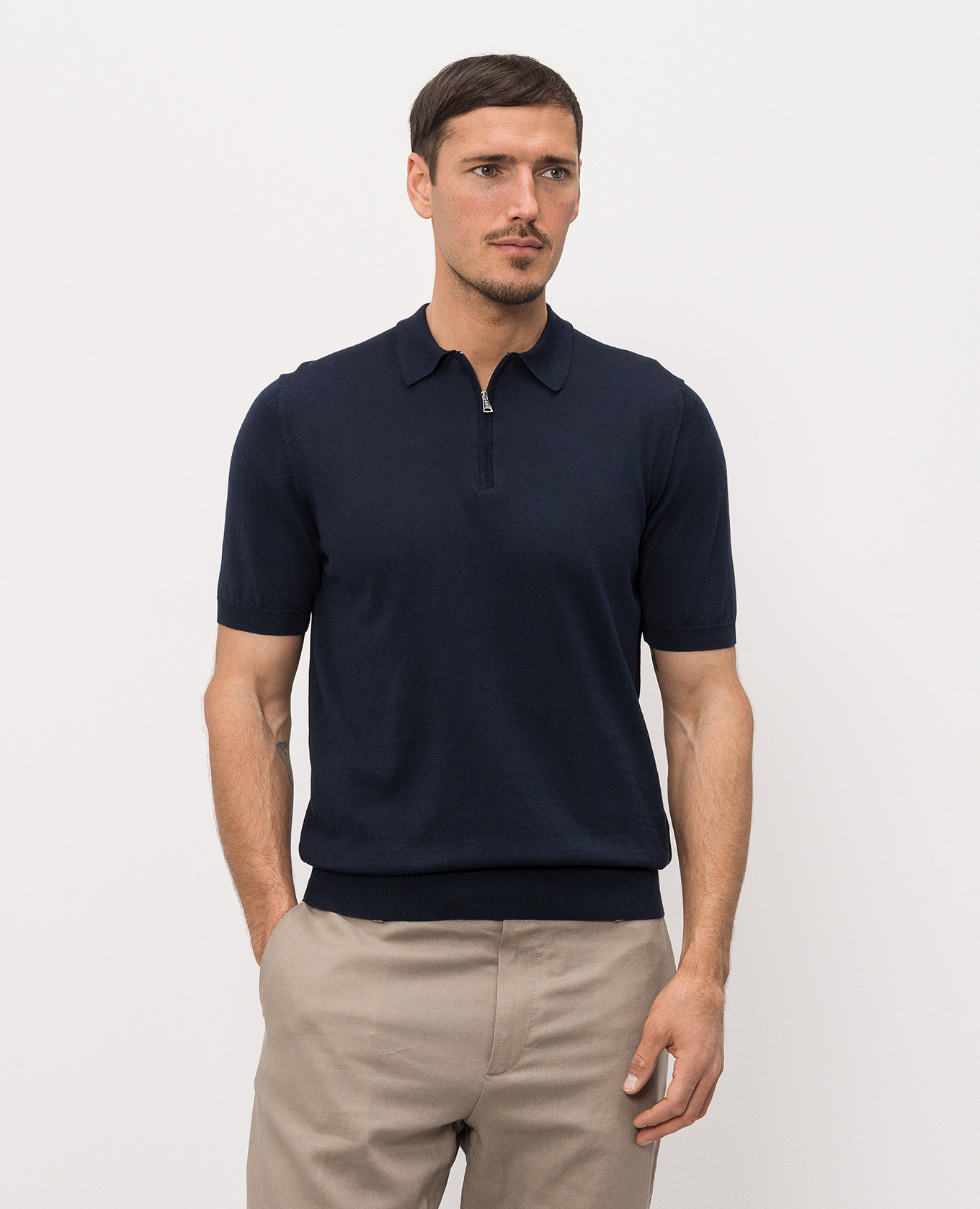 

Blue polo with silk Cashmere&Whiskey