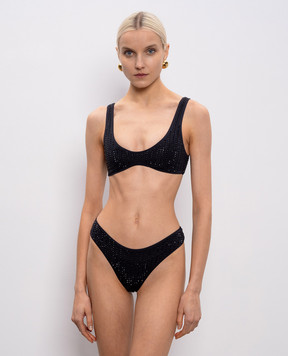 Venuja Black Malibu swimsuit with crystals BI005B