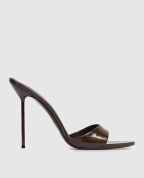Paris Texas LIDIA brown patent leather mules PX836XVN01