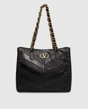 Valentino Black leather tote bag Laseine 8W2B0T12PSN