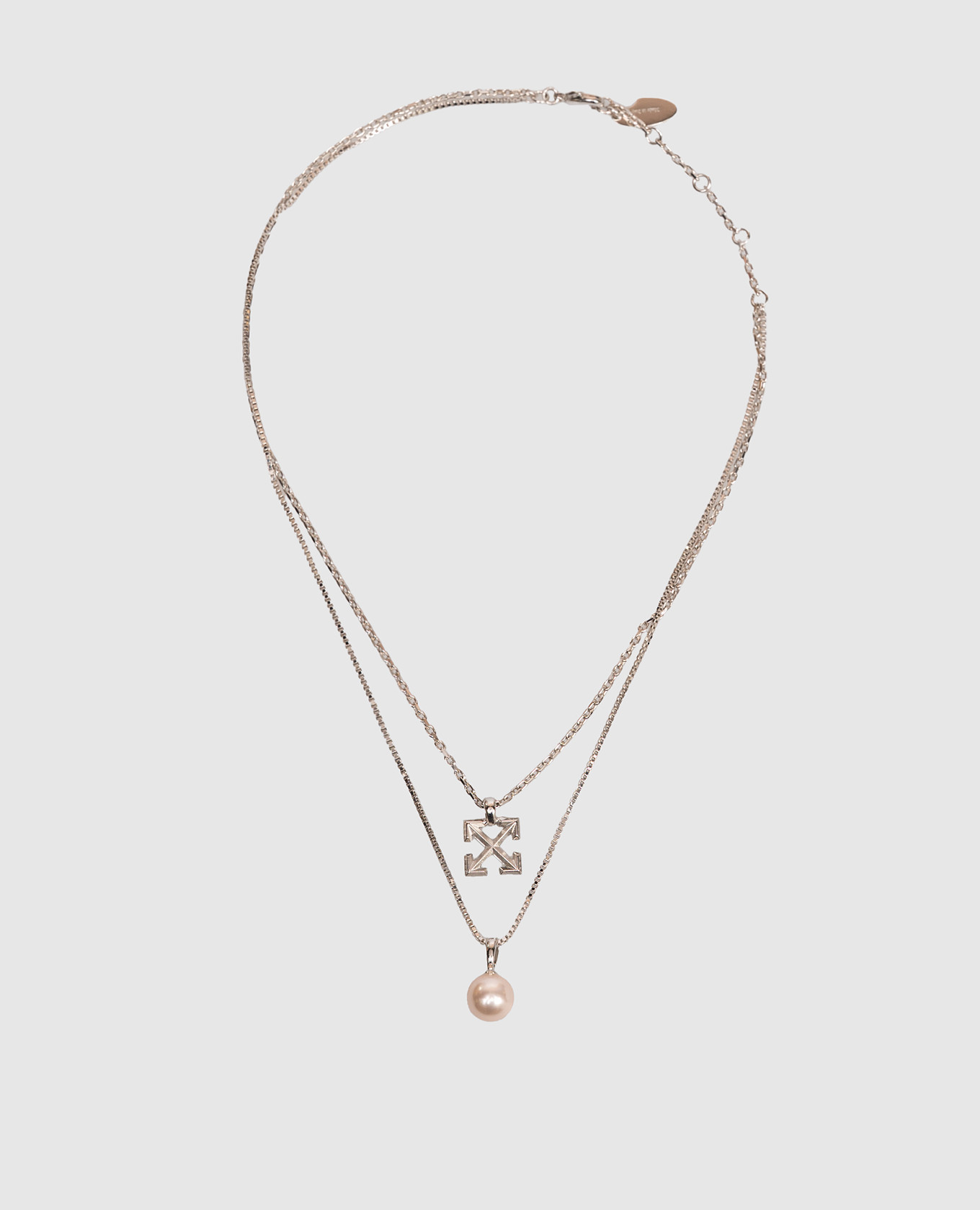 

Silver double-layer chain with pendants Off-White