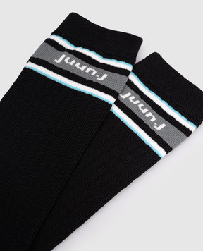 Juun.j Black socks with logo JW61KTW025