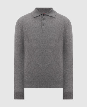 Brunello Cucinelli Gray cashmere polo shirt M2200295