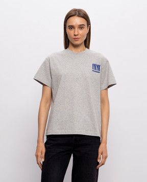 Jil Sander Grey melange printed T-shirt J02GC0175J45048