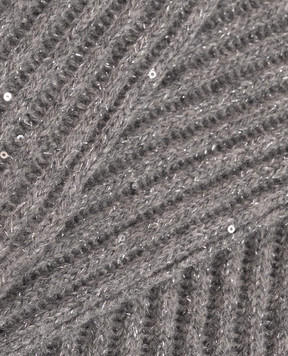 Brunello Cucinelli Children's gray scarf with cashmere and wool BBMM77069A