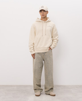 AMIRI Beige hoodie with logo embroidery AMTOJR1171