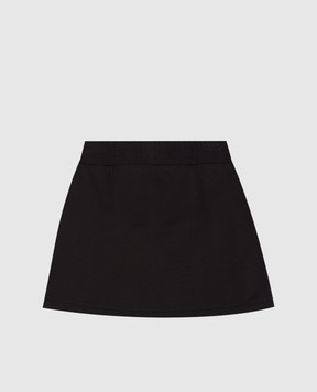 Dolce&Gabbana Children's black skirt with textured logo L5JIC1G7PWH56