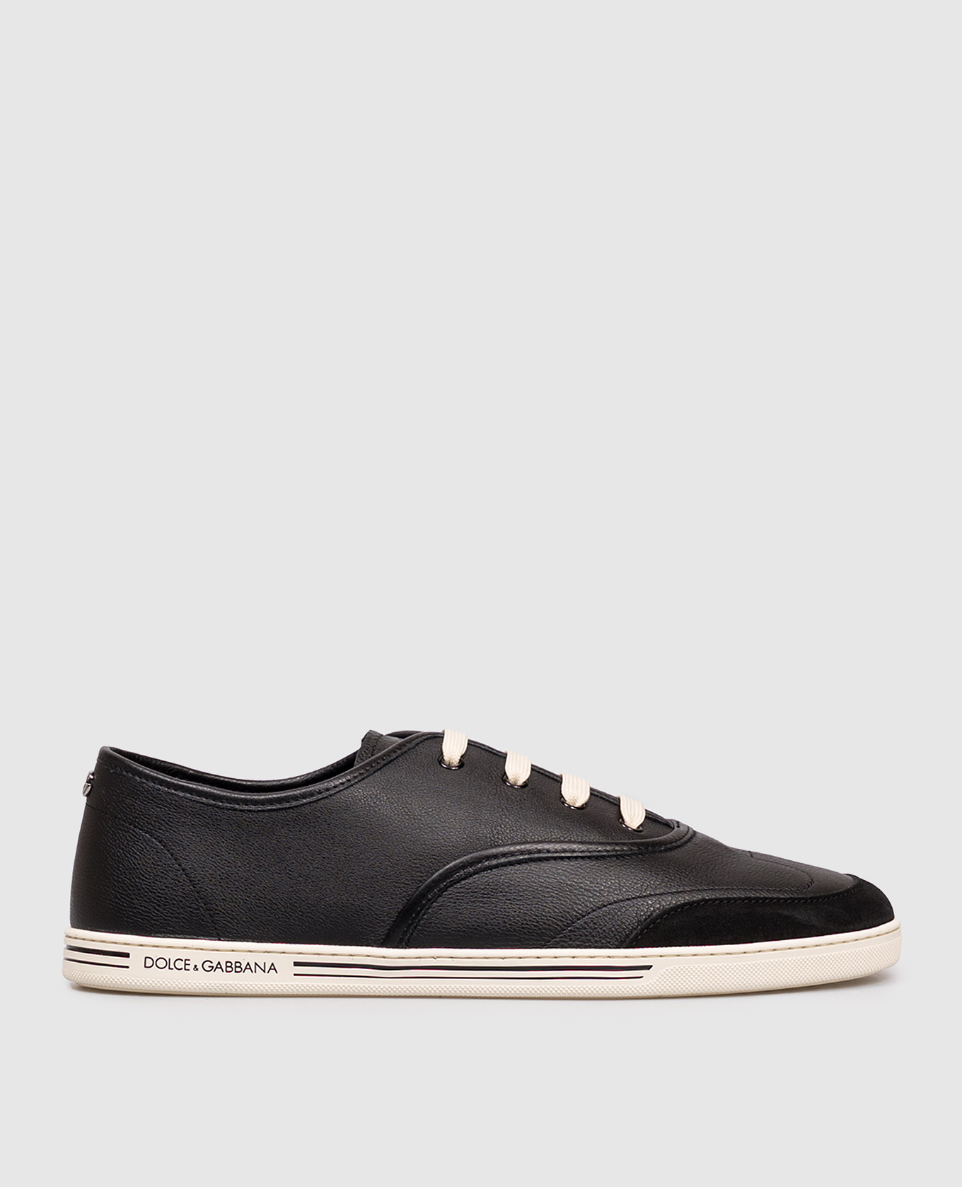 

Saint Tropez black leather sneakers with logo Dolce&Gabbana
