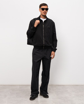 Dolce&Gabbana Black jacket with logo engraving G9AOFTGK316