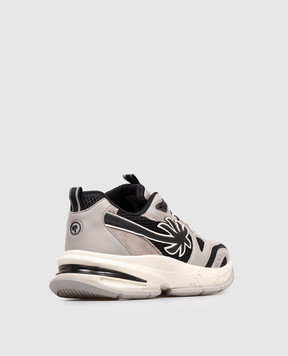 Palm Angels Grey Runner combo sneakers PMIA10TS26LEA001