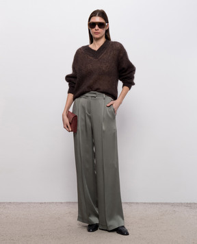 Brunello Cucinelli Brown pullover with wool MLC349302P