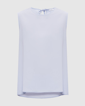 Peserico Blue top with silk M0868907000