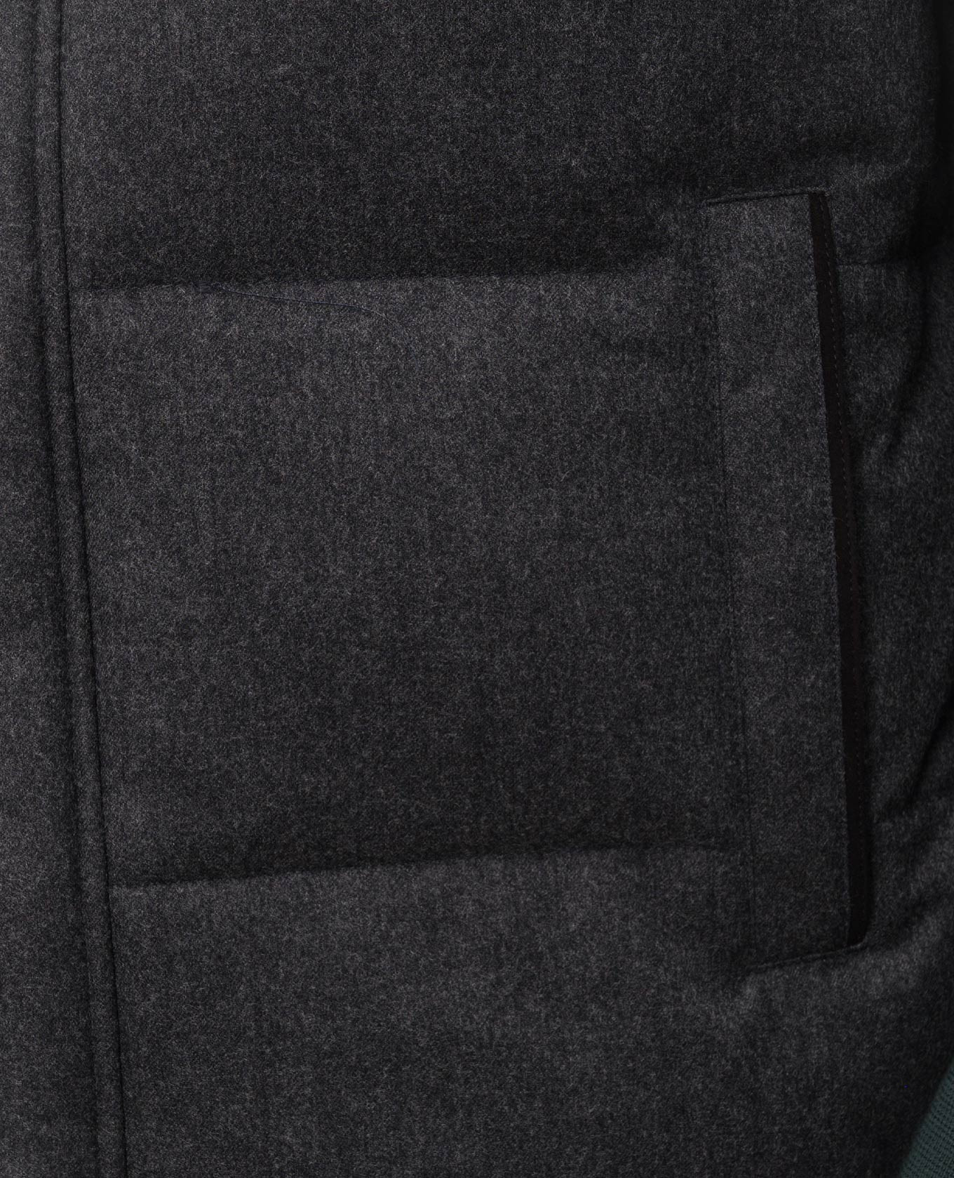 Grey wool down vest Canali 5