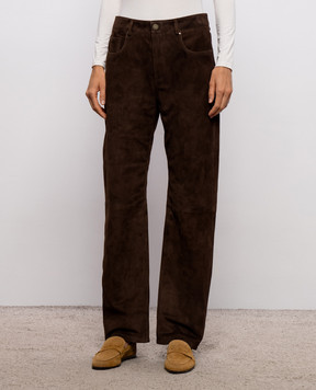 ARMA Brown suede Jean pants 006L26603602