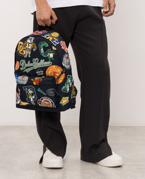 Dolce&Gabbana Children's black backpack with print EM0074A0549