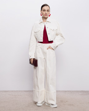 Givenchy White jeans with cuffs BW51B9516T