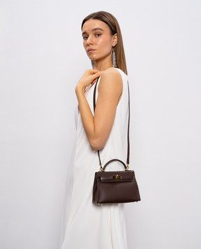 Babe Pay Pls Brown leather satchel bag 6509