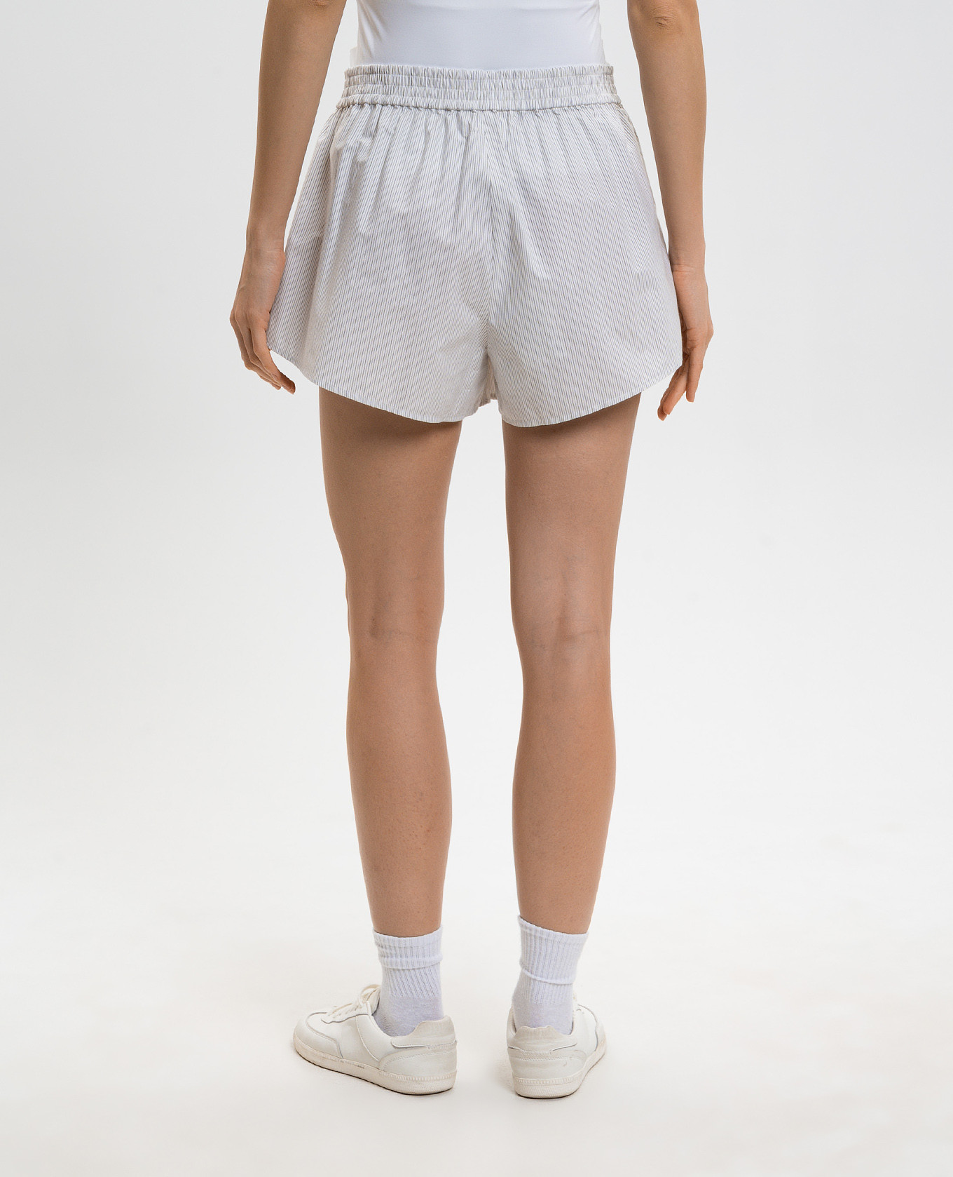 

White striped shorts with logo Maison Margiela MM6