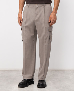 Dolce&Gabbana Beige wool cargo pants GP1O0THU2BP