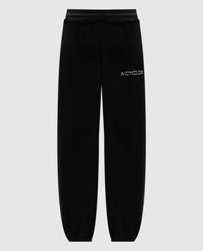 Moncler Black joggers with logo L20938H0000389AZY