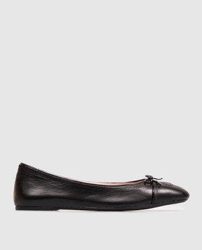 Valentino Black leather ballet flats 9W2S0QA8URN