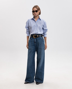 Momoni Jokla blue striped shirt MOSH02414MO