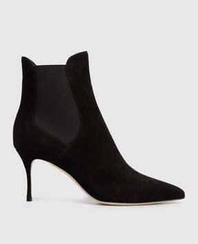 Sergio Rossi Godiva black suede ankle boots A85470MCAZ01