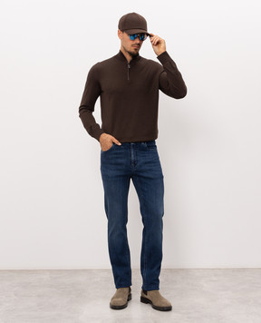 Stefano Ricci Blue jeans with a worn effect M8T63B2080T710W