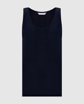 Max Mara PAVIDO blue silk top MXMPAVIDO