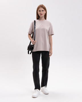 Off-White Pink T-shirt with branded print 2FA00489T