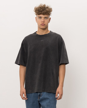 Off-White Gray T-shirt with Swimming print 44MAA120F26J00T