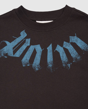 Palm Angels Children's black T-shirt with logo F6PAJBTH056