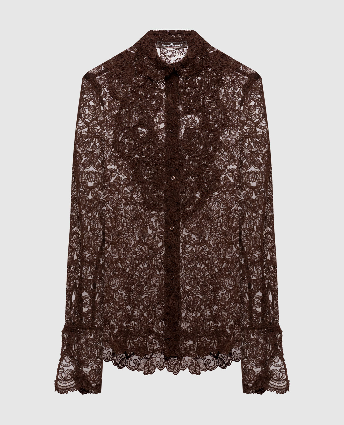 Brown lace blouse