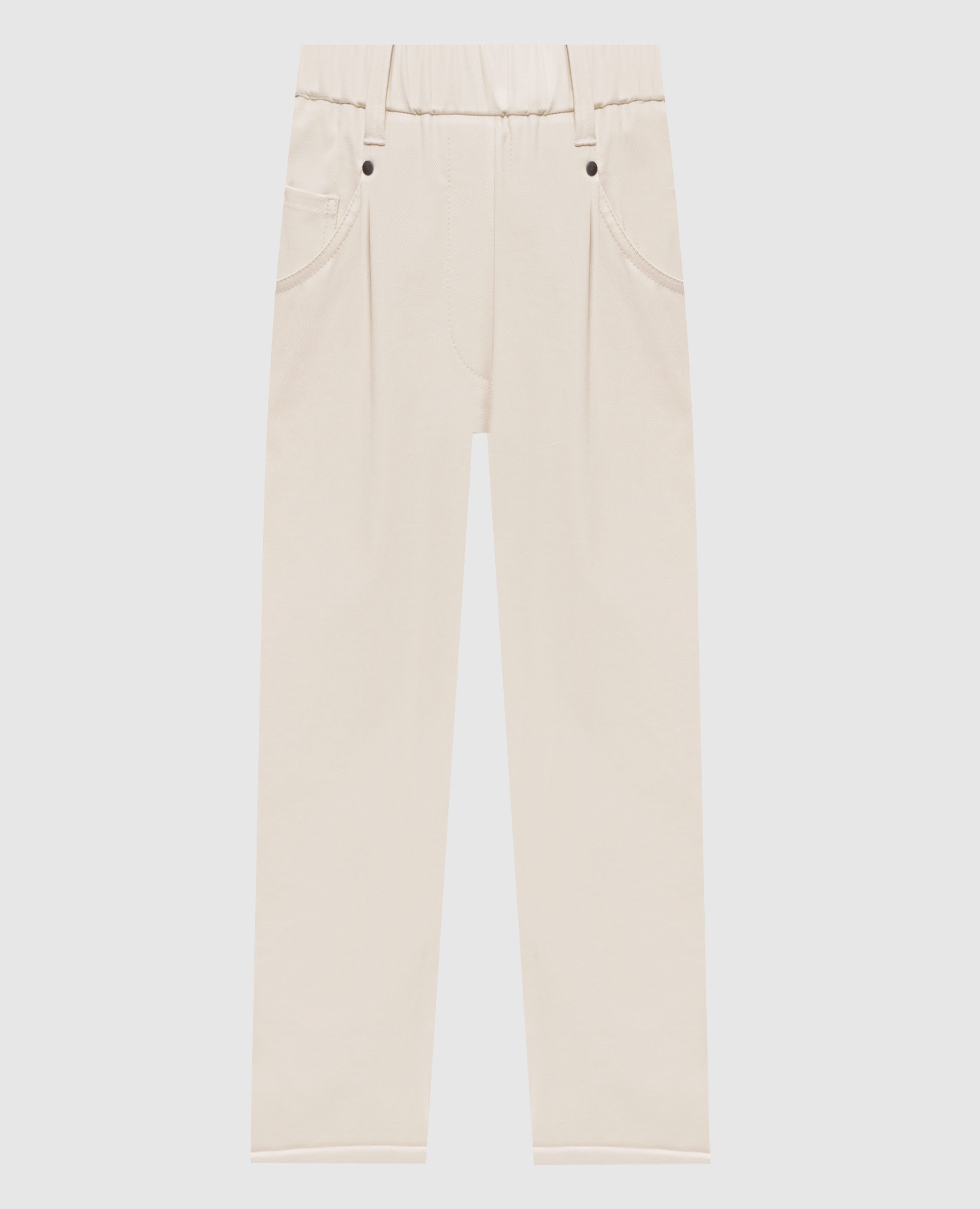 Beige trousers with lapels