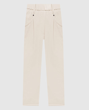 Brunello Cucinelli Beige trousers with lapels MP126P8417