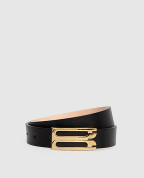 Victoria Beckham Dorian black leather belt 1324ABL005955A