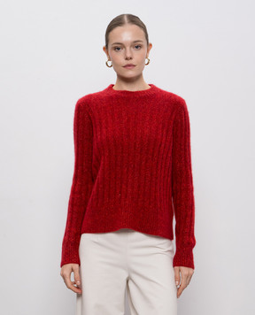 Allude Red cashmere and silk sweater 25578000