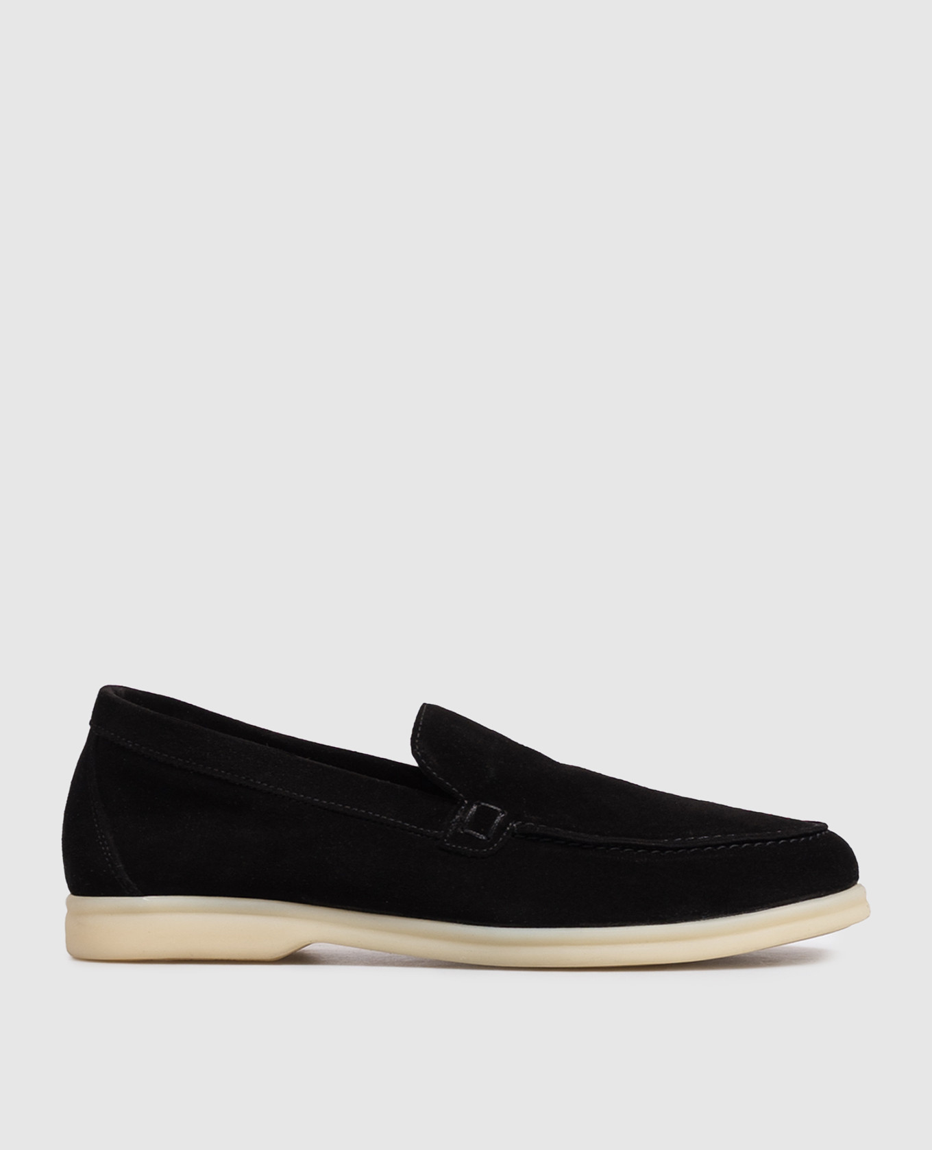 Black suede loafers