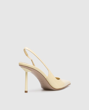 Le Silla Yellow patent leather slingbacks BELLA 4233B080LBPPGSM
