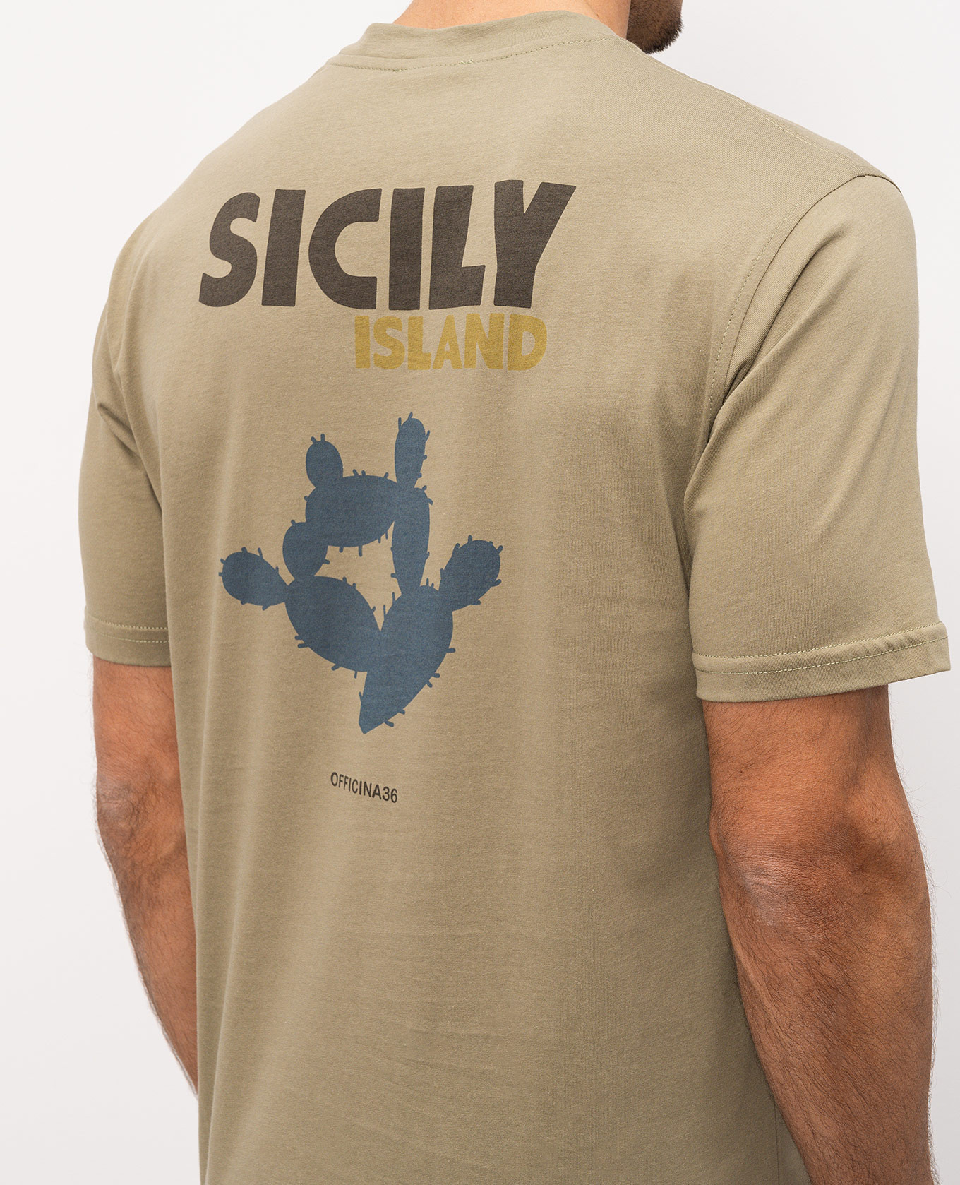 Sicily Island Khaki T-shirt Officina 36 4