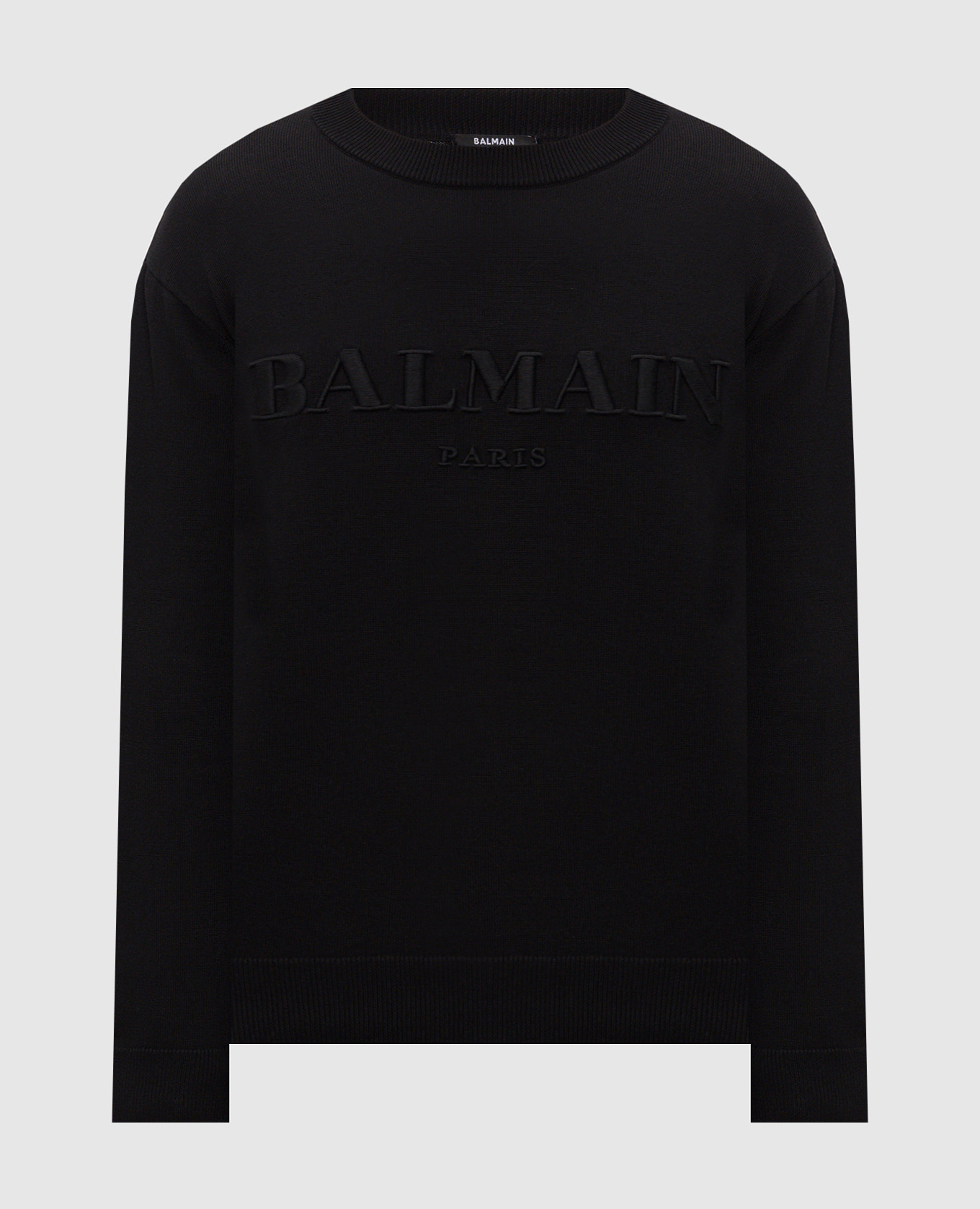 Black jumper with logo embroidery
