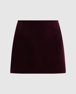Ermanno Scervino Burgundy wool mini skirt D492O350ZBG