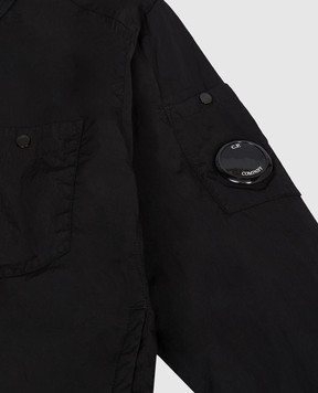 C.P. Company Children's black jacket with logo patch CUS01TL3C001014