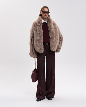 Elpidio Loffredo Beige fox fur coat VOL009AN20