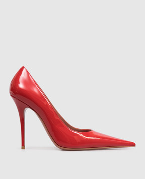 Amina Muaddi Barbara red patent leather shoes 16S365988BAR