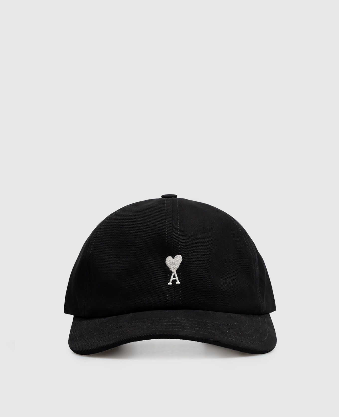 Black cap with embroidered emblem