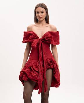 Magda Butrym Red asymmetric mini dress DRESS41101526